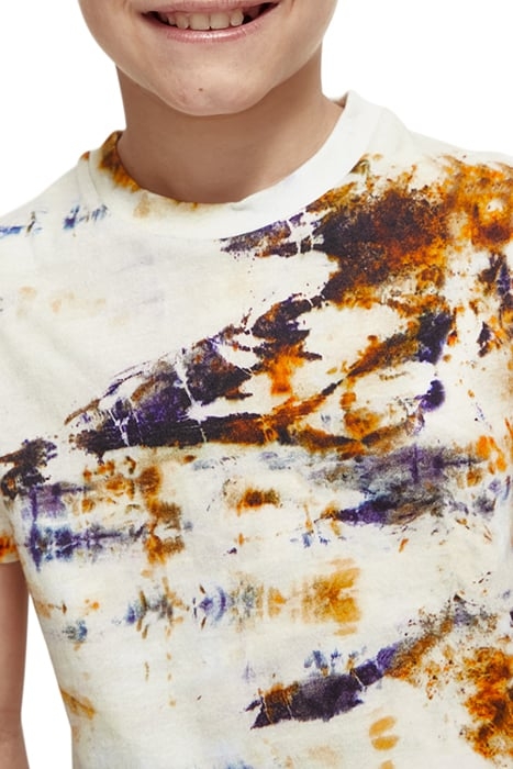 ALL-OVER PRINTED T-SHIRT IN ORGANIC COTTON OFF WHITE ICE DYE 6