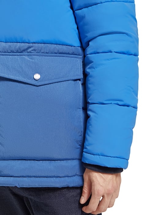 MID LENGTH FABRIC MIX PUFFA JACKET RHYTHM BLUE 8