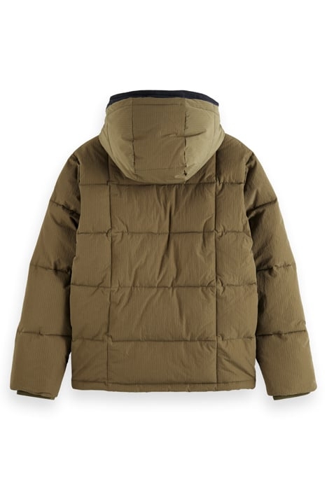 HOODED PUFFA JACKET KHAKI 5