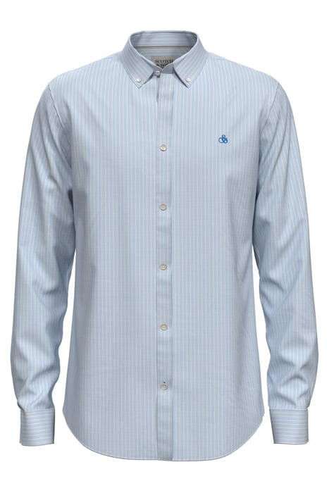 ESSENTIAL POPLIN STRIPE SHIRT LIGHT BLUE SMALL STRIPE 1