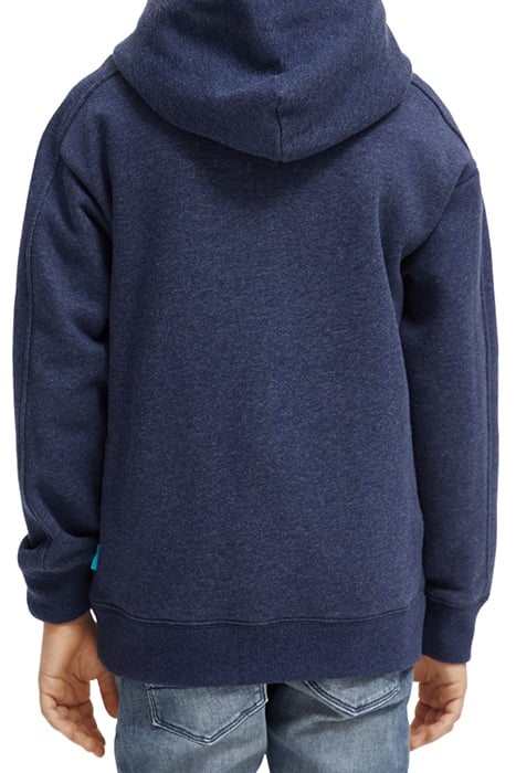 RELAXED FIT ARTWORK HOODIE NIGHT MELANGE 2