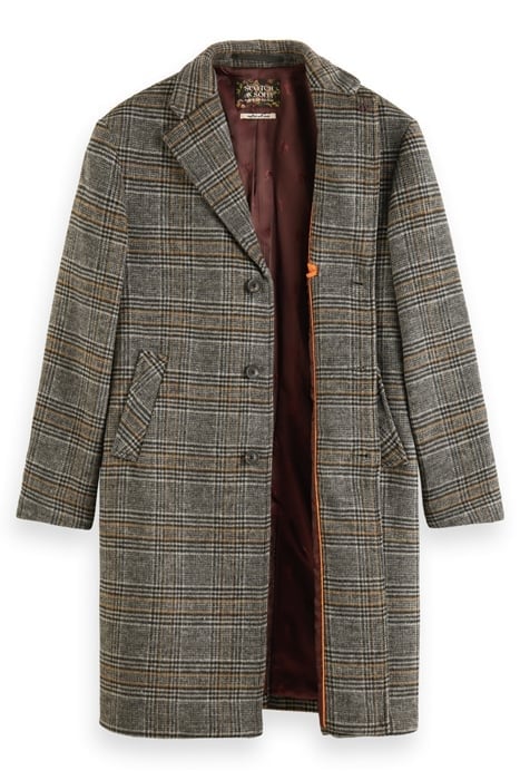 HAIRY BOUCLE OVERCOAT MULTI GREY CHECK 5