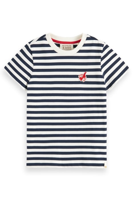 THE FREE SPIRIT PEACE BIRD STRIPED T-SHIRT IN ORGANIC COTTON 1