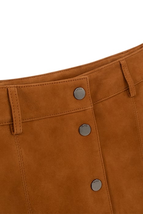 BROWN SUEDE STRAIGHT SKIRT 8