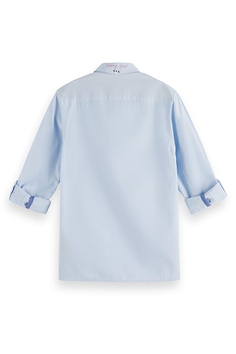 CLASSIC YARN-DYED SHIRT IN ORGANIC COTTON BLUE STRIPE 5