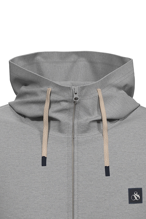 REGULAR FIT ESSENTIAL BADGE QUARTER ZIP IN ORGANIC COTTON GR 3