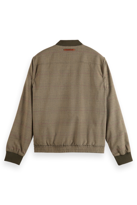 YARN-DYED BOMBER JACKET TAUPE CHECK 5