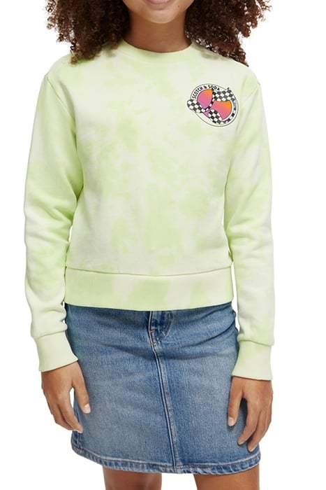 RELAXED-FIT TIE-DYE SWEATSHIRT LIMELIGHT TIEDYE 1