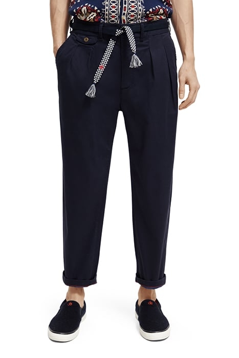 SEASONAL - BARREL-LEG PLEATED TWILL CHINO NIGHT 1