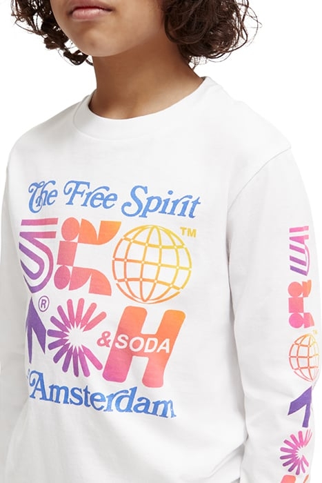 COTTON IN CONVERSION LONG-SLEEVED ARTWORK T-SHIRT WHITE 6