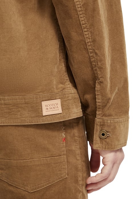 FINE CORDUROY TRUCKER JACKET TAUPE 8