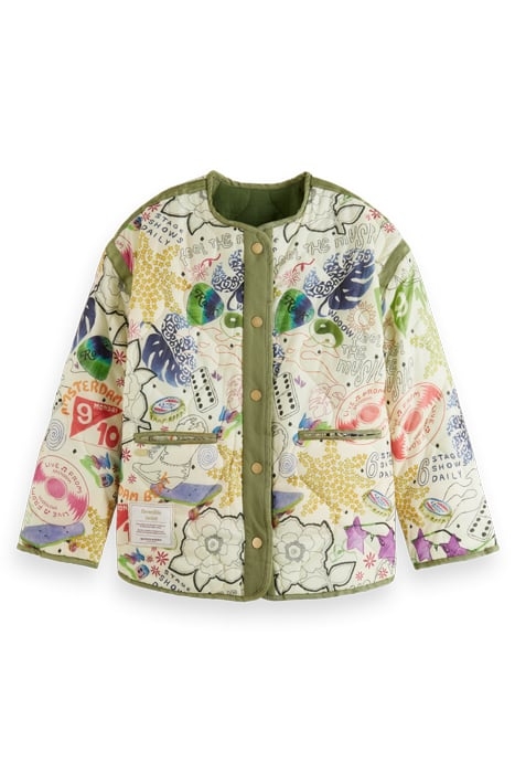 LIGHT-PADDED REVERSIBLE PRINTED JACKET MILITARY 6