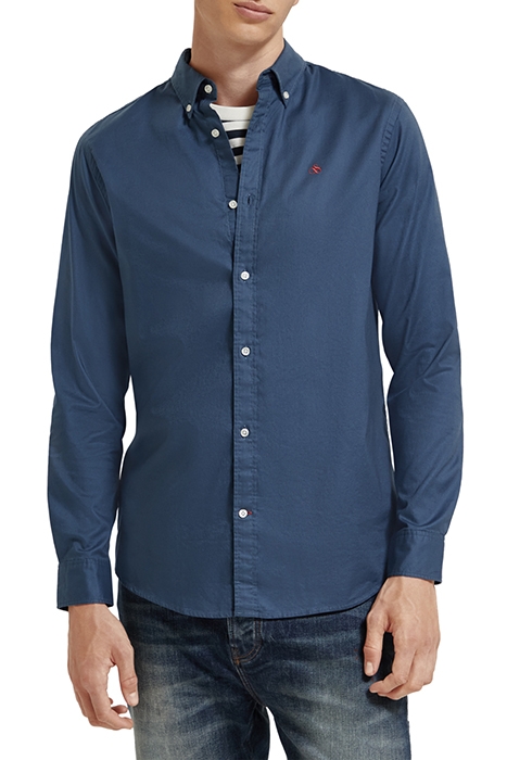 ESSENTIAL SOLID OXFORD SHIRT STORM BLUE 1