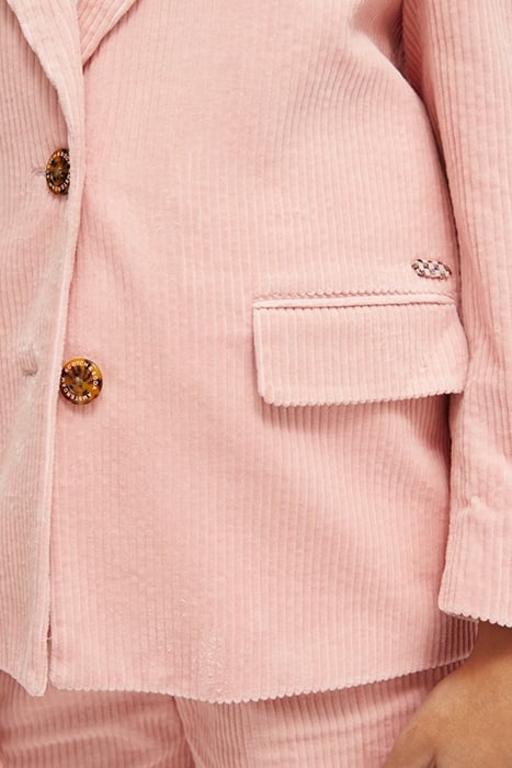SINGLE-BREASTED CORDUROY BLAZER DUSTY PINK 7