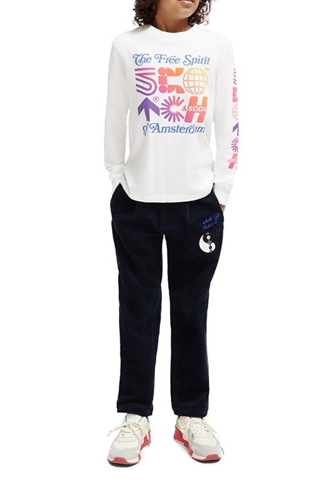 COTTON IN CONVERSION LONG-SLEEVED ARTWORK T-SHIRT WHITE 3