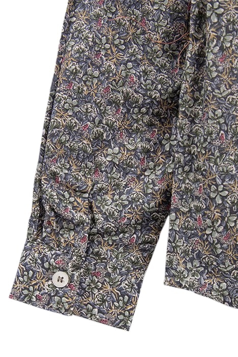 BOY'S GREEN LIBERTY MICRO FLOWER SHIRT 5