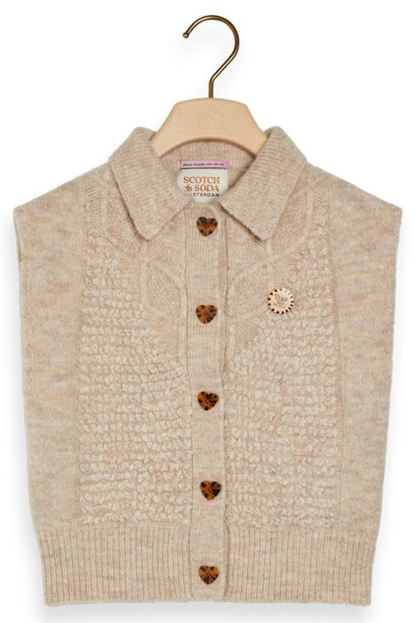 KNIT STRUCTURE MIX SPENCER ECRU MELANGE 1