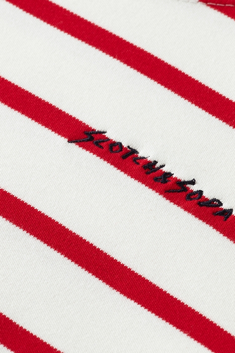 LONG-SLEEVED YARN-DYED STRIPE T-SHIRT AMP RED 7