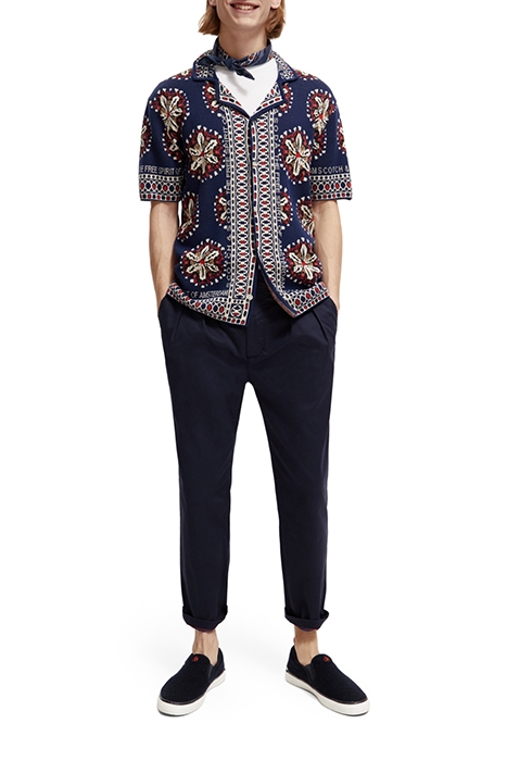 SEASONAL - BARREL-LEG PLEATED TWILL CHINO NIGHT 3