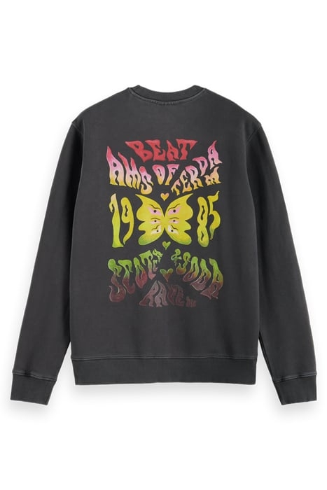 REGULAR FIT ARTWORK SWEATSHIRT WITH SPRAY IN ORGANIC COTTON 5