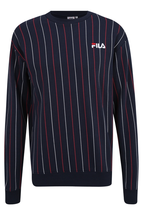 LOBITO PINSTRIPED CREW SWEAT BLACK IRIS/TWO COLOR STIPED 4