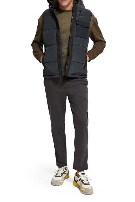 HOODED QUILTED BODYWARMER BLACK 3