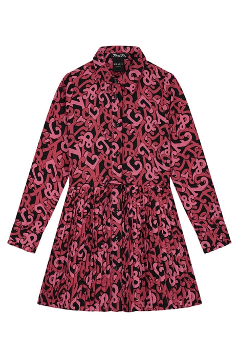 ILONA LOGO DRESS BLACK/CARDINAL RED/FRUIT PAVE 1