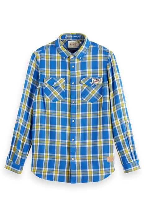 ARCHIVE DOUBLE FACE TWILL CHECK YELLOW BLUE CHECK 3