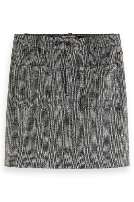 HERRINGBONE HIGH RISE MINI SKIRT HERRINGBONE TWEED 4