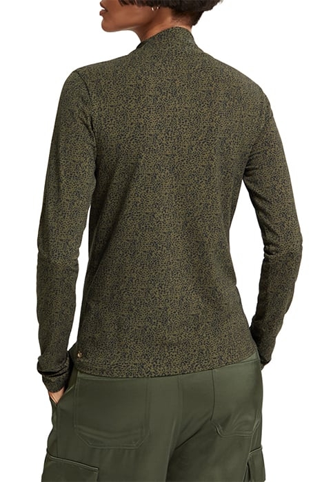 ALL OVER PRINTED MOCKNECK LONG SLEEVED SHIRT LEOPARD SPOT GR 2