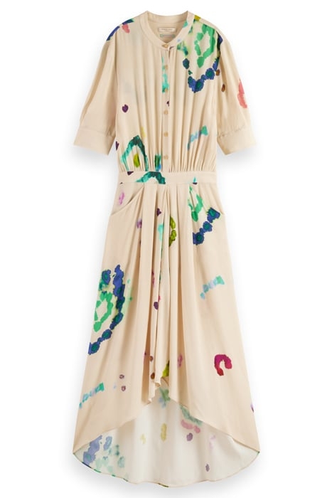 MIDI DRESS WITH HIGH LOW HEM GALAXY DYE SOFT ICE 3