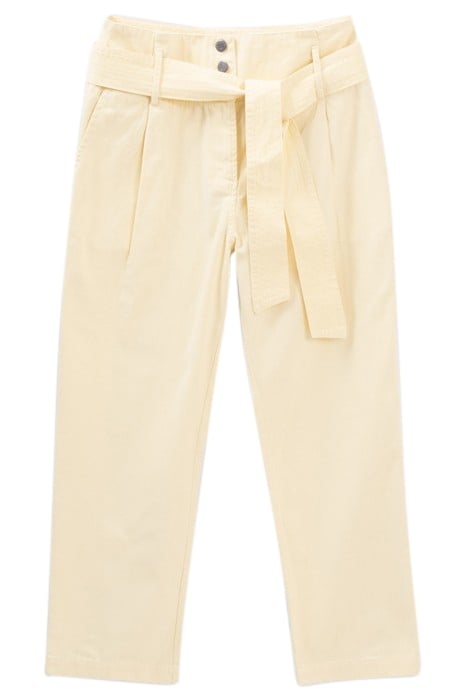 YELLOW WIDE-LEG TROUSERS WITH REMOVABLE BELT 1