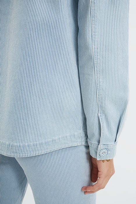 BLUE JACKET WITH WHITE THIN STRIPES 6