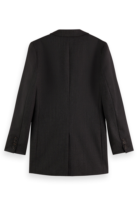 TWILL WOOL BLEND SINGLE BREASTED BLAZER CHARCOAL MELANGE 5