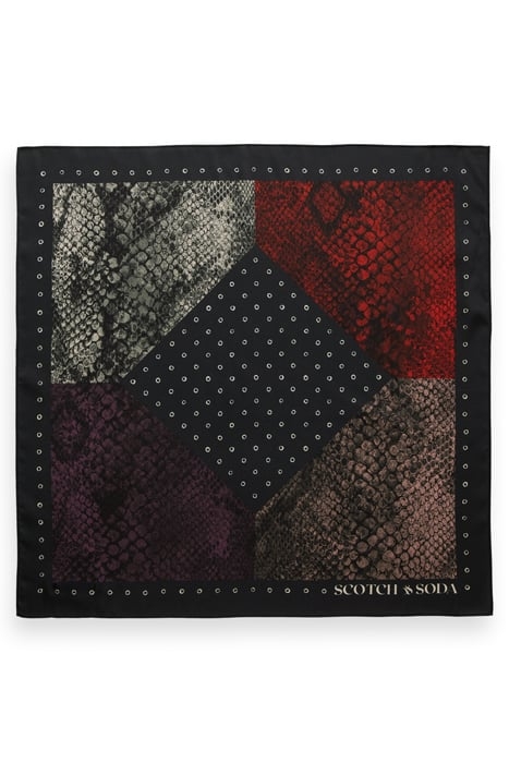 PRINTED SQUARE SCARF SNAKE MULTI 4