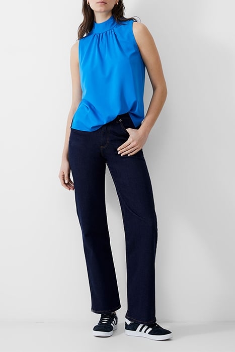 TURTLE S/LESS CREPE LIGHT TOP BRIGHT BLUE 2