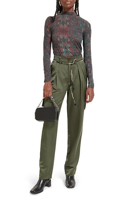 FAYE - HIGH RISE RELAXED TAPERED LEG PAPER BAG UTILITY PANT 3