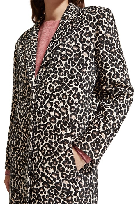 LEOPARD SINGLE BREASTED COAT LEOPARD JACQUARD 7