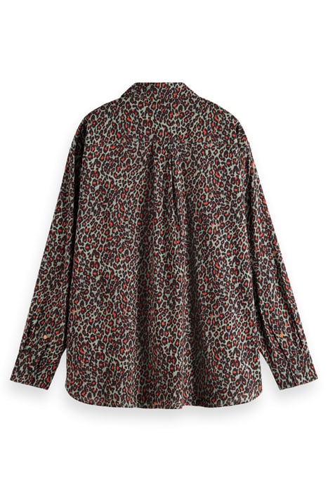 OVERSIZED SHIRT WITH PRINT CREATURES OF THE NIGHT FIELD GREE 5