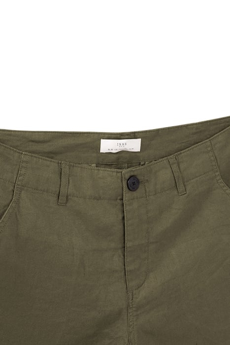 KHAKI LINEN BERMUDAS 2