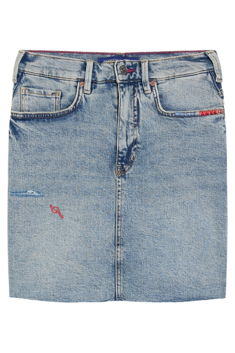 DENIM MINI SKIRT WITH PREMIUM WASH DANCE IT OUT 5