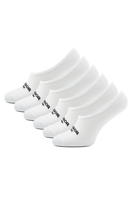 NEW YORK FOOTIES 6-PACK WHITE WITH ANTI-SLIP WHITE 1