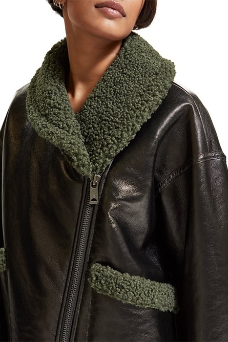 FAUX SHEARLING JACKET EVENING BLACK 8