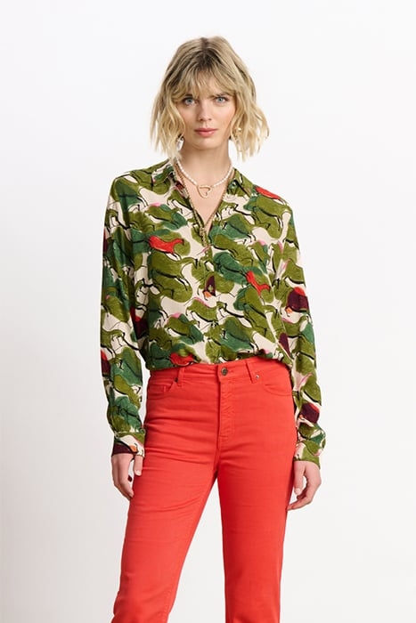 BLOUSE - MILA MURALS SAND 1