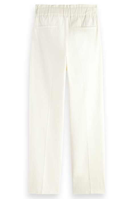 EMBROIDERED HIGH RISE PANT ECRU 5
