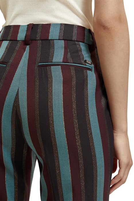 VIOLET - GLITTER STRIPE HIGH RISE FLARE PANT HERITAGE LUREX 7