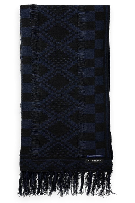 FRINGE HEM KNITTED SCARF NIGHT 4