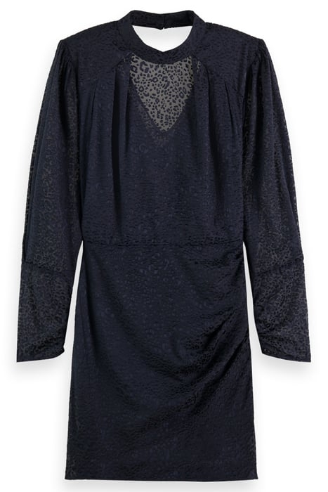 MOCK NECK MINI DRESS WITH OPEN BACK DETAIL NIGHT 4