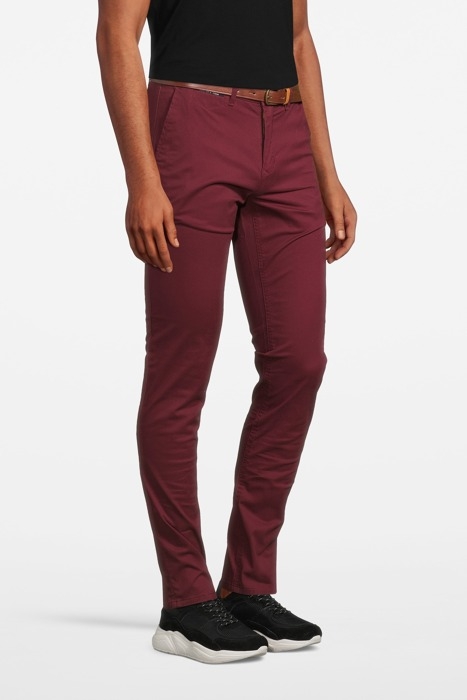 ZALANDO MOTT - CLASSIC SLIM FIT CHINO WITH BELT (NEW) BORDEA 4