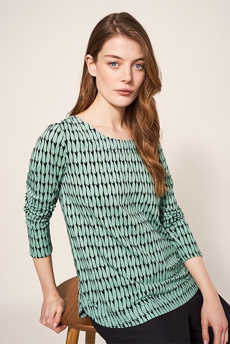 LONG SLEEVE WEAVER TEE GREEN 1